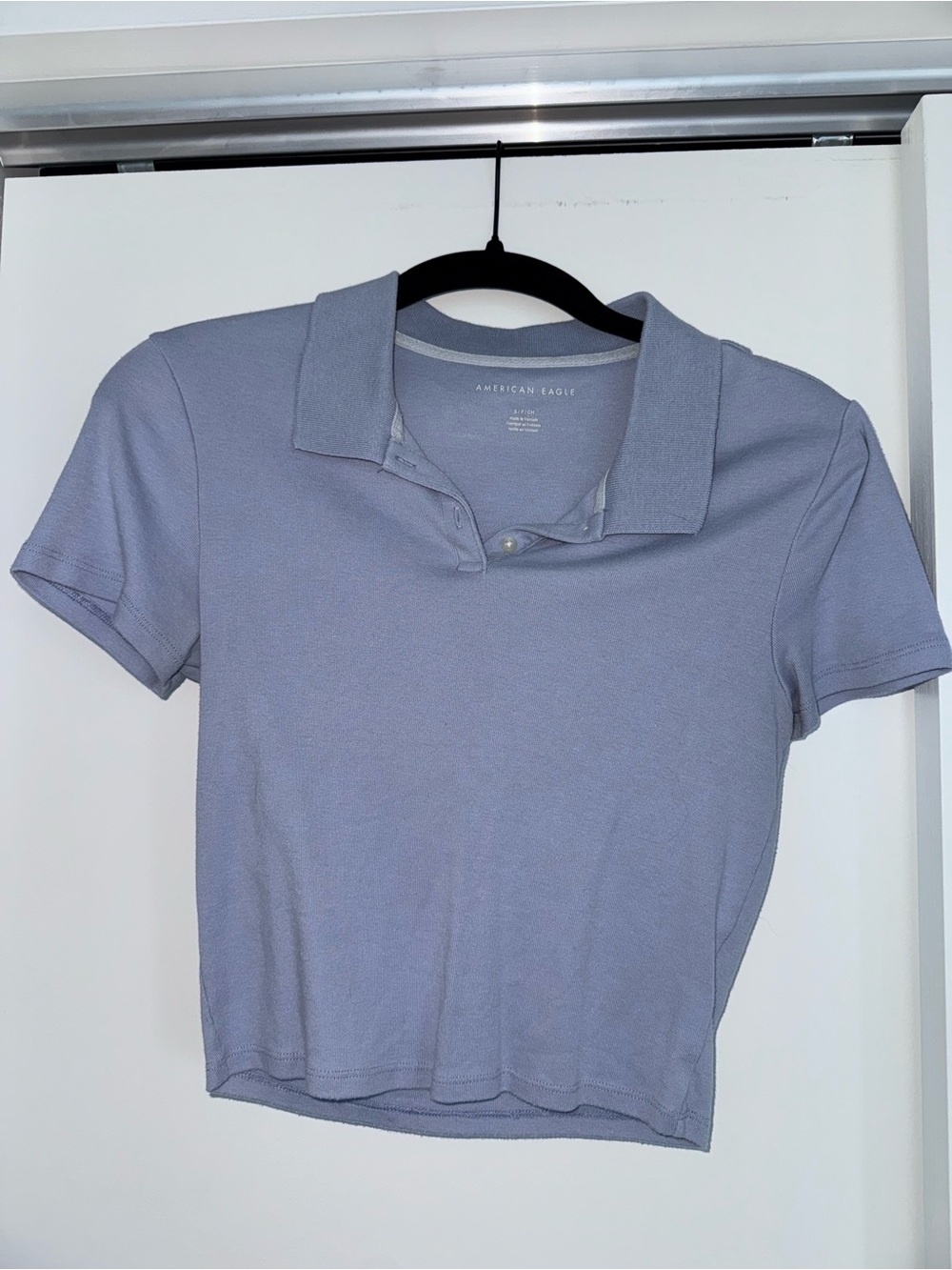 American Eagle Outfitters Lavender Cropped Polo Top